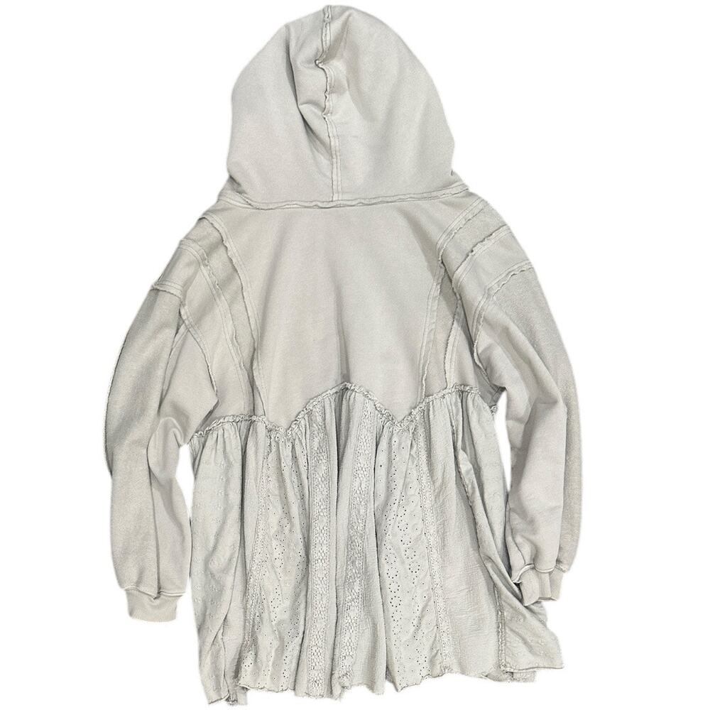 Free People Oversized Sage Green Hoodie Tunic - Picture 4 of 9